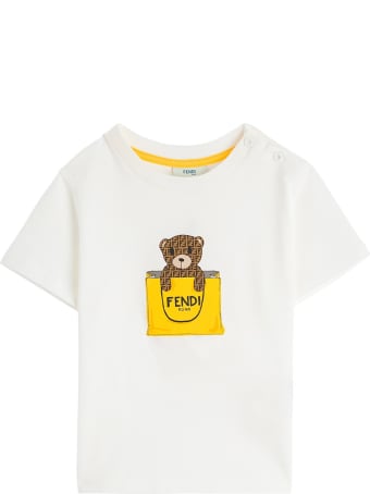 Fendi Jersey T-shirt With Ff Bear Print