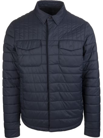 Montedoro Man Padded Shirt In Navy Blue Nylon