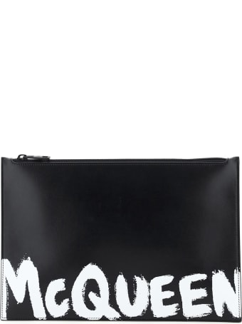 Alexander McQueen Flat Pouch Graffiti Logo