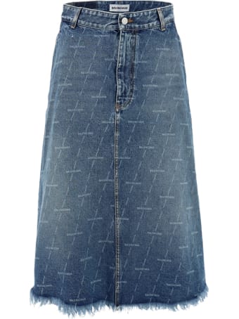 Balenciaga Denim Skirt