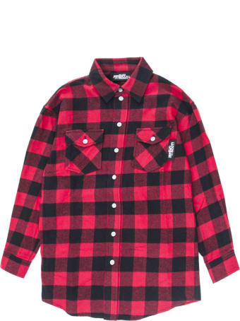 Jeremy Scott Black And Red Checked Shirt