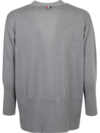 Thom Browne Oversized V-neck Stitch Cardigan