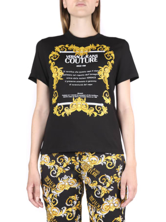 Versace Jeans Couture Black Cotton T-shirt