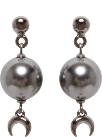 Marine Serre Metal Moon Earrings