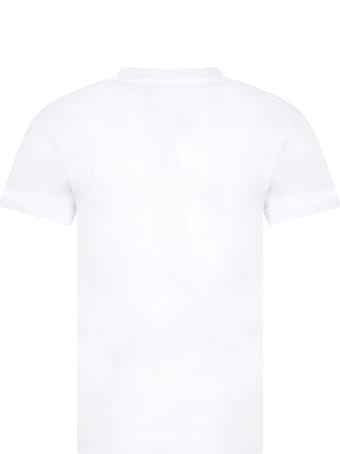 Dsquared2 White T-shirt For Boy With Logos