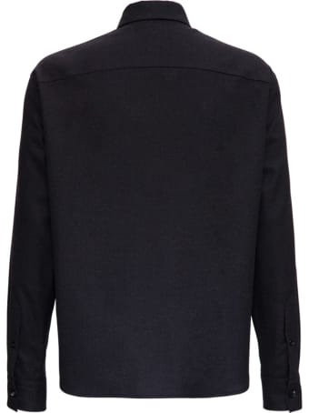 Bottega Veneta Gray Flannel Shirt