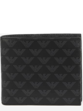 Emporio Armani Wallet With All-over Monogram Print