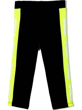 GCDS Black Cotton Blend Leggings