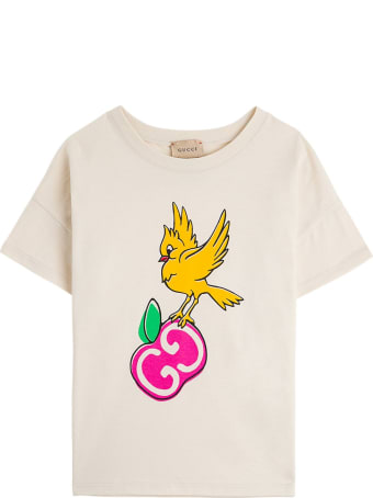 Gucci Jersey T-shirt With Gg Apple Print