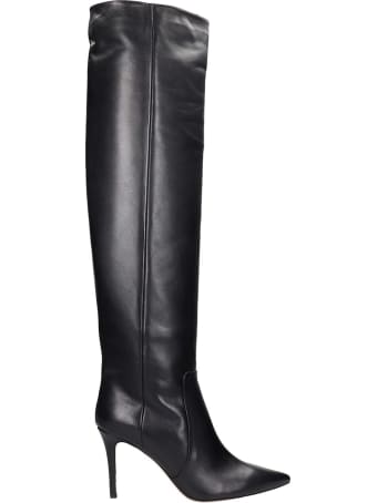 Fabio Rusconi High Heels Boots In Black Leather