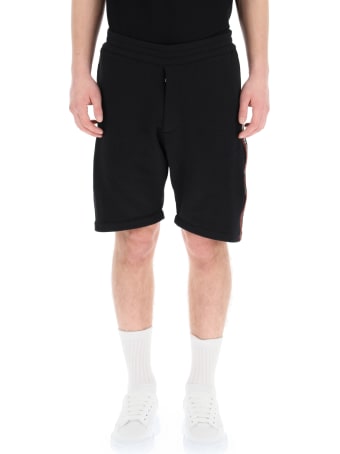 Alexander McQueen Bermuda Shorts With Logo Selvedge