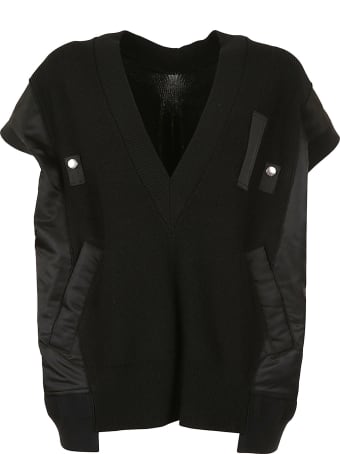 Sacai Knit X Nylon Twill Pullover
