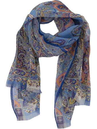 Etro Silk Shawl With Floral Paisley Print Calcutta