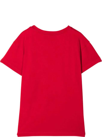Chiara Ferragni Red Cotton Graphic Print Short-sleeved T-shirt From