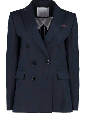 Giada Benincasa Cotton Blend Double-breasted Blazer