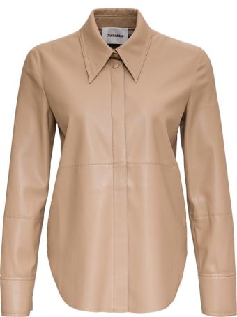 Nanushka Naum Shirt In Vegan Leather