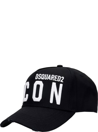 Dsquared2 Icon Hats In Black Cotton