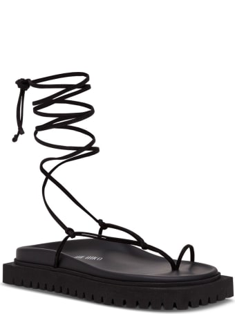 The Attico Flat Lace-up Thong Sandals