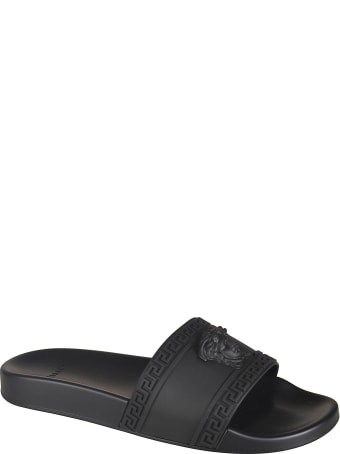 Versace Embossed Medusa Head Sliders