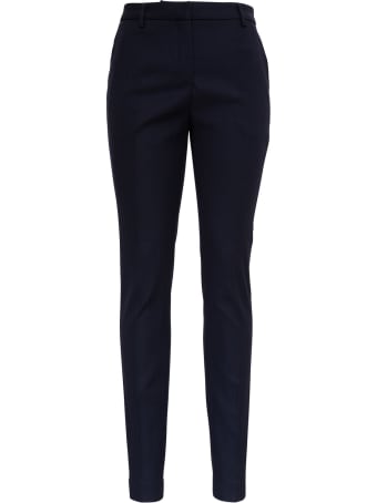Tonello Blue Stretch Wool Pants