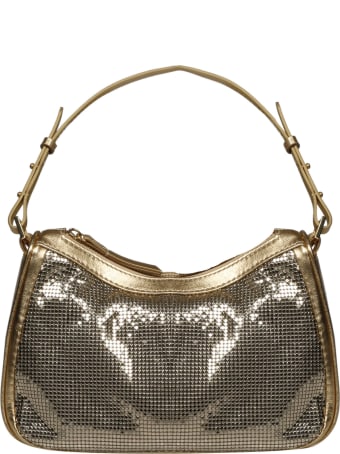 BY FAR Sydney Gold Metal Mesh Bag