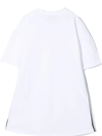GCDS White Cotton T-shirt Dress