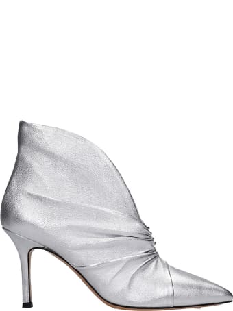 The Seller High Heels Ankle Boots In Silver Leather
