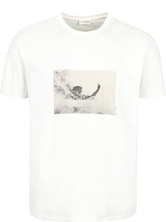 Saint Laurent Printed Cotton T-shirt