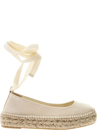 Ralph Lauren Espadrilles In Cream Canvas
