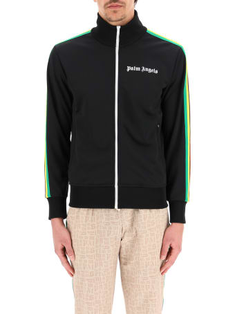 Palm Angels Zip-up Sweatshirt With Bands