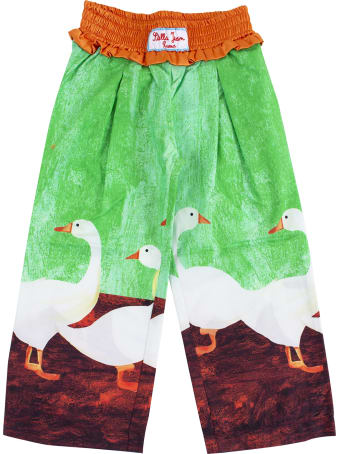 Stella Jean Girl Trousers Printed With Geese
