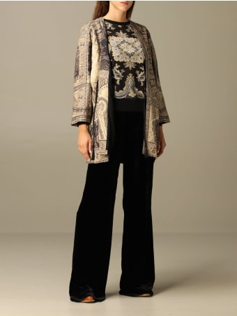 Etro Blazer Etro Kimono Jacket In Wool With Cashmere Print