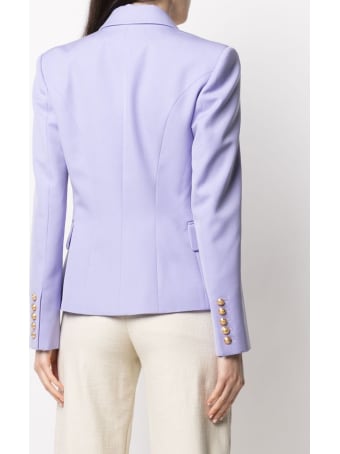 Balmain Double-breasted Lilac Viscose Blazer
