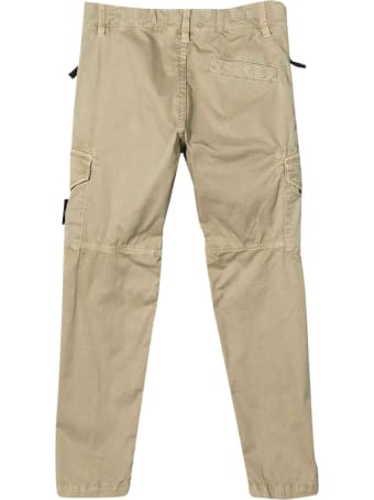 Stone Island Junior Sand Cargo Trousers Teen