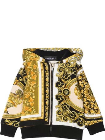 Young Versace Baroque Print Hoodie