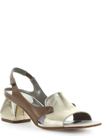 IXOS Gold Dove-grey Heeled Sandal