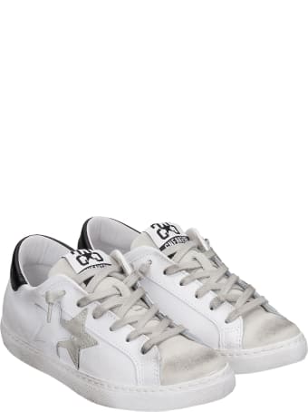 2Star Sneakers In White Leather