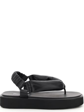 Miu Miu Padded Nappa Thong Sandals