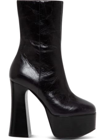 Philosophy di Lorenzo Serafini Platofrom Boots In Wrinkled Leather