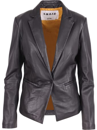 S.W.O.R.D 6.6.44 S.w.o.r.d. 6644 '6429' Leather Blazer