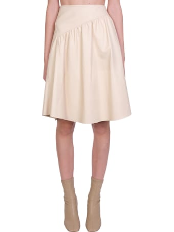 DROMe Skirt In Beige Leather