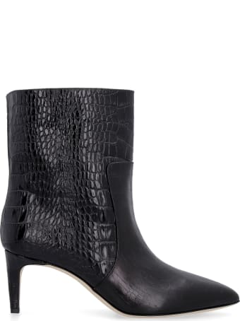 Paris Texas Croco-print Leather Ankle Boots