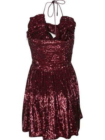 Saint Laurent Sequin-coated Sleeveless Short Dress