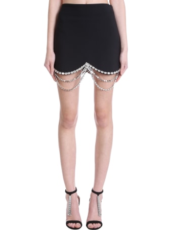 AREA Skirt In Black Viscose