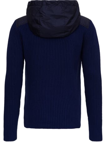 Moncler Hybryd Hooded Sweater In Nylon And Wool By Jw Anderson