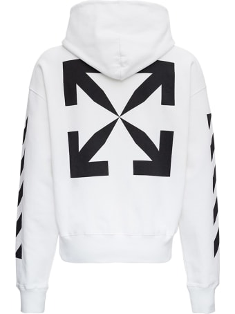 Off-White Oversize Hoodie In Jersey With Monnalisa Print