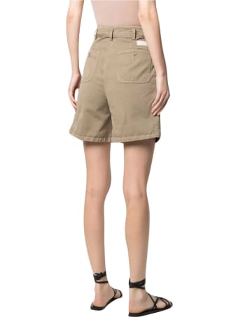 Haikure Khaki High-waisted Shorts