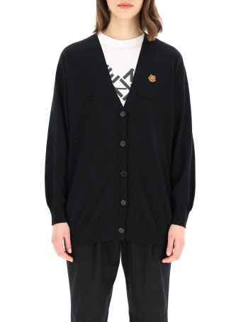 Kenzo Cotton Cardigan Tiger Crest Patch