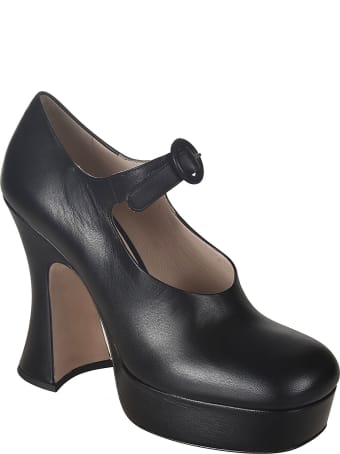Miu Miu Round Toe Mary Jane Pumps