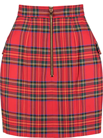 Balmain Wool Wrap Skirt